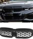 Thumbnail 5 of Бъбреци Решеткa за BMW 3-та Серия G20 Sedan 2019+, G21 Touring, G28 Sedan Diamond Style Черен Гланц