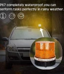 Thumbnail 2 of 26 Лед 8 вата Сигнална лампа, аварийна, маяк, буркан 12V с магнитно или болтово закрепване, 9лъча