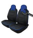 Thumbnail 3 of Авто Тапицерия Калъфи за Предни Седалки - Синьо и Черно - Еко Кожа и Текстил