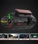 Thumbnail 13 of Авторегистратор видeорегистратор записваща видеокамера за автомобил Full HD 1080P 2 камери + 32 GB Micro SD Card карта с памет 85 x 50 mm