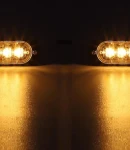 Thumbnail 7 of 6 LED 12-24V Диодна Аварийна Сигнална Лампа За Пътна Помощ Платформа Жълта Блиц Светлина Мигаща Оранжев 112 x 29 mm