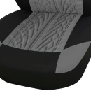 Thumbnail 3 of Комплект 2 + 1 тапицария/калъфи за бус/ван с шарка грайфер - текстил - сиво и черно - 5 части