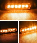 Thumbnail 6 of 6 LED 12-24V Диодна Аварийна Сигнална Лампа За Пътна Помощ Платформа Жълта Блиц Светлина Мигаща Оранжев 112 x 29 mm