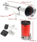 Thumbnail 2 of Тромба клаксон единична с компресор 12V за автомобили джипове бусове ТИР - 43 см