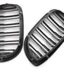 Thumbnail 2 of Бъбреци Решетки за БМВ BMW E46 Facelift Фейслифт 2002-2005 Черен Гланц