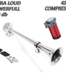 Thumbnail 1 of Тромба клаксон единична с компресор 12V за автомобили джипове бусове ТИР - 43 см