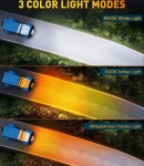 Thumbnail 10 of 17cm 7Д Диоден Прожектор Led Bar Лед Бар Халоген Бяла Светлина + Габарит бяло - жълто 12V - 24V За АТВ SUF Джип 4х Offroad Камион