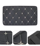 Thumbnail 7 of Универсален кожен калъф подложка за подлакътник на автомобил 29 cm x 17 cm черно с бял шев