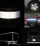 Thumbnail 3 of Светлоотразителна рефлекторна самозалепваща се лента фолио с висока фотометрична мощност 5 m x 5 cm бяло