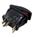 Thumbnail 3 of Копче Бутон За Вграждане за тромба клаксон 12V - 24V Надпис HORN Червена Светлина