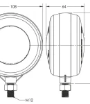 Thumbnail 2 of 1 брой ЛЕД LED габарит за огледало ОБЕЦИ за камион 12-24V Scania Сканиа Volvo Волво MAN МАН DAF ДАФ Mercedes Мерцедес с ефект Неон Neon в оранжево-червено