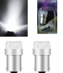 Thumbnail 2 of Комплект от 2 броя LED Лед Крушки за Mигач Стоп Габарит Халоген 9 LED 1156 BA15S 12V Бяла Светлина в Блистер