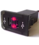 Thumbnail 2 of USB зарядно с два USB изхода за автомобил Голф 4/Бора 4 VW Golf 4 Bora 4 Червен Цвят