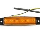 Thumbnail 2 of Светодиоден Маркер, габарит, токос, рибки, рибка, светлина със 6 LED ЛЕД за камион, бус, ван, ремарке, каравана, платформа, 24V оранжев