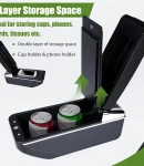 Thumbnail 2 of Подлакътник барче за Opel Astra J 2009–2018 MK4 - Еко кожа – Черен