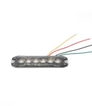 Thumbnail 8 of 6 LED ЛЕД Жълта Аварийна Лампа Блиц Светлина Мигаща За Пътна Помощ Платформа и др. 10W с 8 режима 8х3 cm. 12-24V