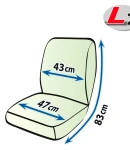 Thumbnail 3 of Калъф Кегел за седалка на трактор багер черен размер L2 83 см