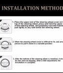 Thumbnail 8 of Универсален кожен калъф за волан с карбонов дизайн – Черен с червена лента 37–38 см