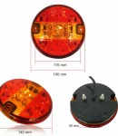 Thumbnail 2 of LED Лед Диоден Стоп Тип Хамбургер, Slim, Ø14cm, 12V-24V, За Камион, Ремарке, Бус , Каравана, Кемпер