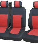 Thumbnail 1 of 2+1 комплект универсални калъфи тапицерия за бус и микробус - Transit, Sprinter, Movano, Master, Crafter, Transporter, LT, Boxer, Jumper - черно и червено