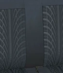 Thumbnail 4 of Комплект 2 + 1 тапицария/калъфи за бус/ван с шарка грайфер - текстил - черни - 5 части