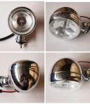 Thumbnail 3 of 1 брой хромиран бял кръгъл халоген за ролбар на 4x4 кола джип мотор 12V 3.5 инча 9см