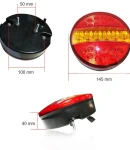 Thumbnail 5 of 1 брои LED Лед Диоден Стоп Тип Хамбургер Задна светлина За Камион Ремарке Бус Каравана Кемпер и др. 24V Ø14cm