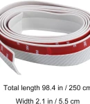 Thumbnail 4 of Универсален спойлер за броня и прагове бял карбон 5см x 2.5м