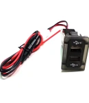 Thumbnail 1 of USB зарядно с два USB изхода за автомобил Голф 4/Бора 4 VW Golf 4 Bora 4 Червен Цвят