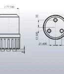 Thumbnail 2 of Въртяща Сигнална Аварийна Оранжева Лампа Маяк с Крушка 24V, Ø 84.4mm