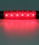 Thumbnail 2 of Светодиоден Маркер, габарит, токос, рибки, рибка, светлина със 6 LED ЛЕД за камион, бус, ван, ремарке, каравана, платформа, 12V червен