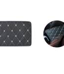 Thumbnail 5 of Универсален кожен калъф подложка за подлакътник на автомобил 29 cm x 17 cm черно с бял шев