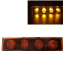 Thumbnail 1 of 1бр Оранжев преден габарит LED сенник маркер за Скания Scania - 180mm x 40 mm с букса