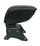 Thumbnail 3 of Луксозен Черен Подлакътник, Черна Кожа с Червен Шев, Универсален с Планки и Слайдер