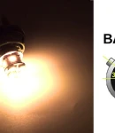 Thumbnail 1 of LED Лед Крушки, 22 SMD, BA15S 1156 (P21W), Асиметрични, Разминати пинове (150°) , Offset, 12V, Оранжева, Жълта Светлина