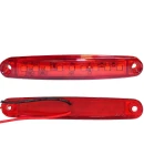 Thumbnail 1 of 1 брой ЛЕД LED Червен Диоден Маркер Габарит Токос със 9 светодиода за камион ремарке бус ван каравана платформа 24V