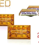 Thumbnail 5 of Комплект от 2 броя LED плафони за регистрационен номер бял с оранжево/жълта позиция - 12V - за ремарке каравана бус ван трактор и др.