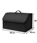 Thumbnail 3 of Луксозен кожен органайзер за багажник сгъваема кутия за съхранение 55x30x30 см