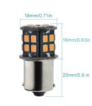 Thumbnail 2 of LED Лед Крушки, 30 SMD, BA15S 1156 (P21W), BAU15S 1156 (PY21W), 12V - 24V, Бяла, Оранжева, Червена, Синя Светлина Canbus
