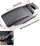 Thumbnail 2 of Подлакътник барче за Dacia Duster 2 II 2017–2024 - Еко кожа - Черен