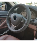 Thumbnail 3 of Калъф за волан от естествена кожа черен за автомобил размер М 37-39 см
