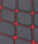 Thumbnail 7 of Универсален кожен калъф подложка за подлакътник на автомобил 29 cm x 17 cm черно с червен шев