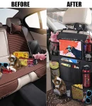 Thumbnail 8 of Мултифункционален органайзер за задната част на предна седалка на автомобил Черен с 10 джоба