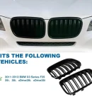 Thumbnail 10 of Двойни Бъбреци Решетки За БМВ BMW X3 F25 Преди Фейслифт 2010г.-2014г. Черен Гланц Лак