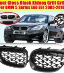 Thumbnail 10 of Бъбреци Решетки за BMW 5-та Серия E60 / E61 (2003-2010) 1 Diamond Style Черен Гланц