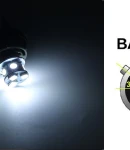 Thumbnail 1 of LED Лед Крушки, 22 SMD, BA15S 1156 (P21W), Асиметрични, Разминати пинове (150°) , Offset, 12V, Бяла Светлина