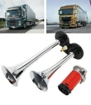 Thumbnail 5 of Тромба клаксон сирена въздушна двойна с компресор 12V за кола камион бус и др.