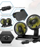 Thumbnail 2 of Двоен вентилатор с 2 степени 12V Ø10.5см