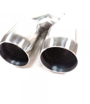 Thumbnail 4 of Универсален двоен накрайник за ауспух на автомобил, 37 - 60мм, Дължина 21,5 см, Хром