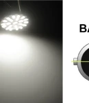 Thumbnail 1 of LED Лед Крушки, 22 SMD, BA15S 1156 (P21W), Срещуположни пинове (180°), Opposite, 12V, Бяла Светлина